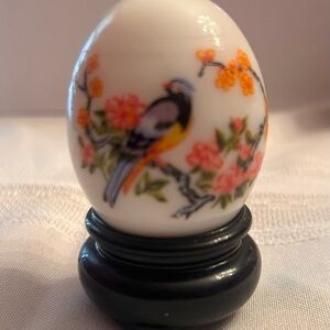 Avon Egg with Bird and Floral Design